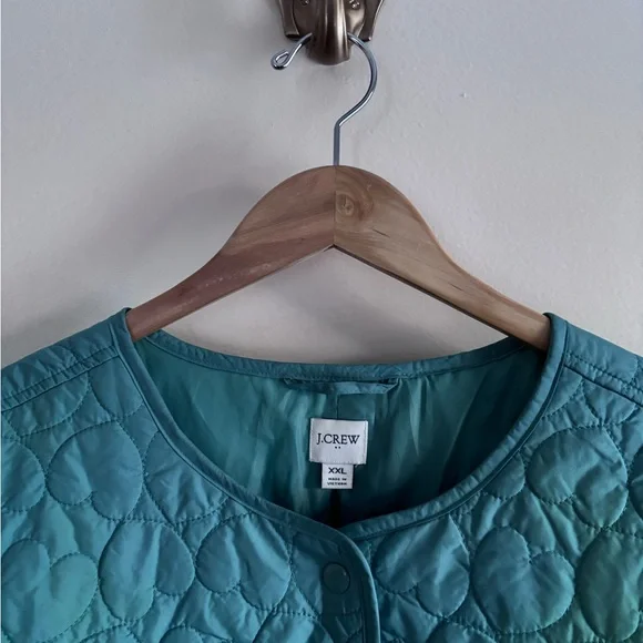 J. Crew Seafoam Quilted Puffer Jacket - Picture 4 of 7